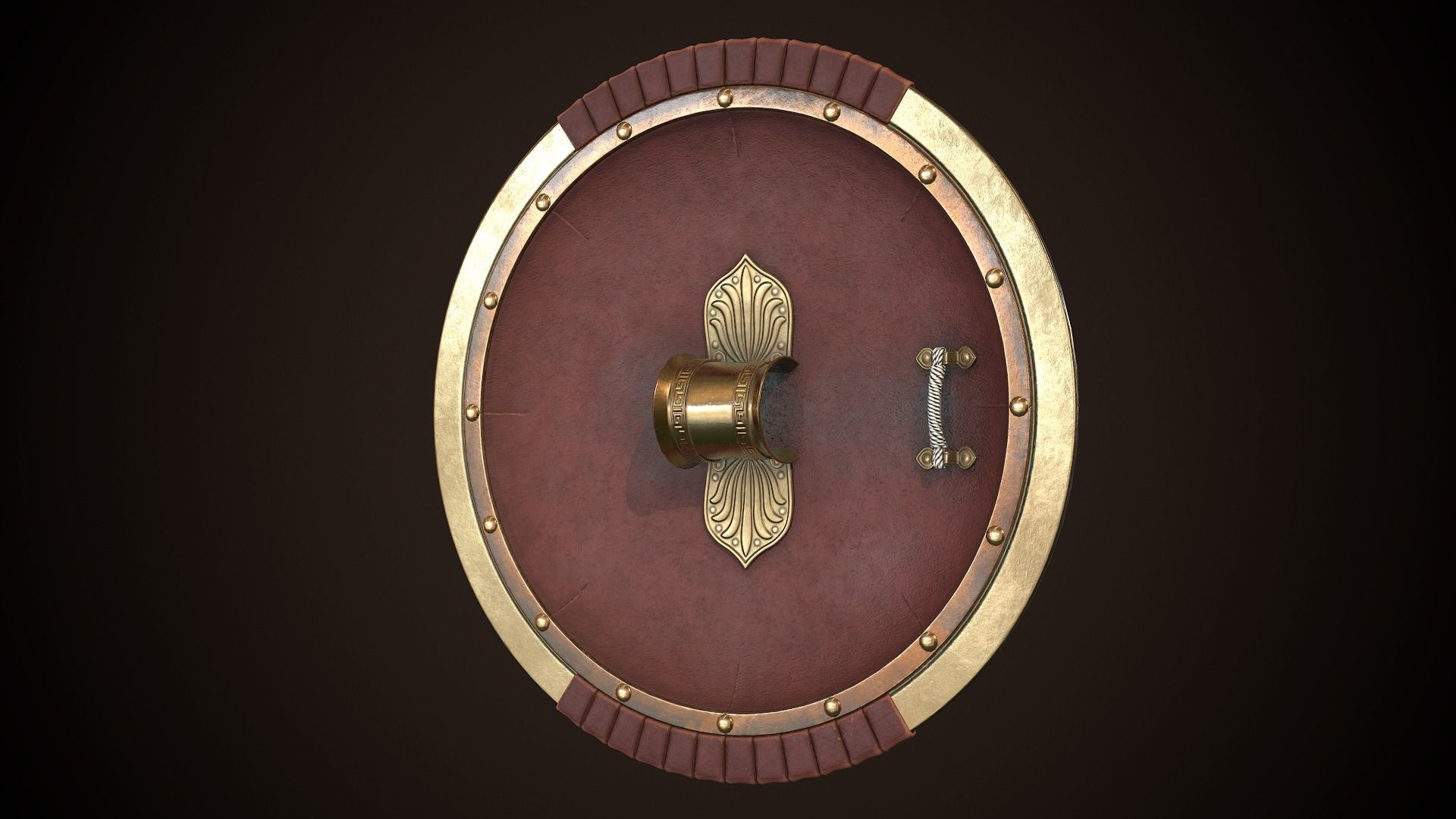 Hoplite Shield Helm Low-poly 3D model_15