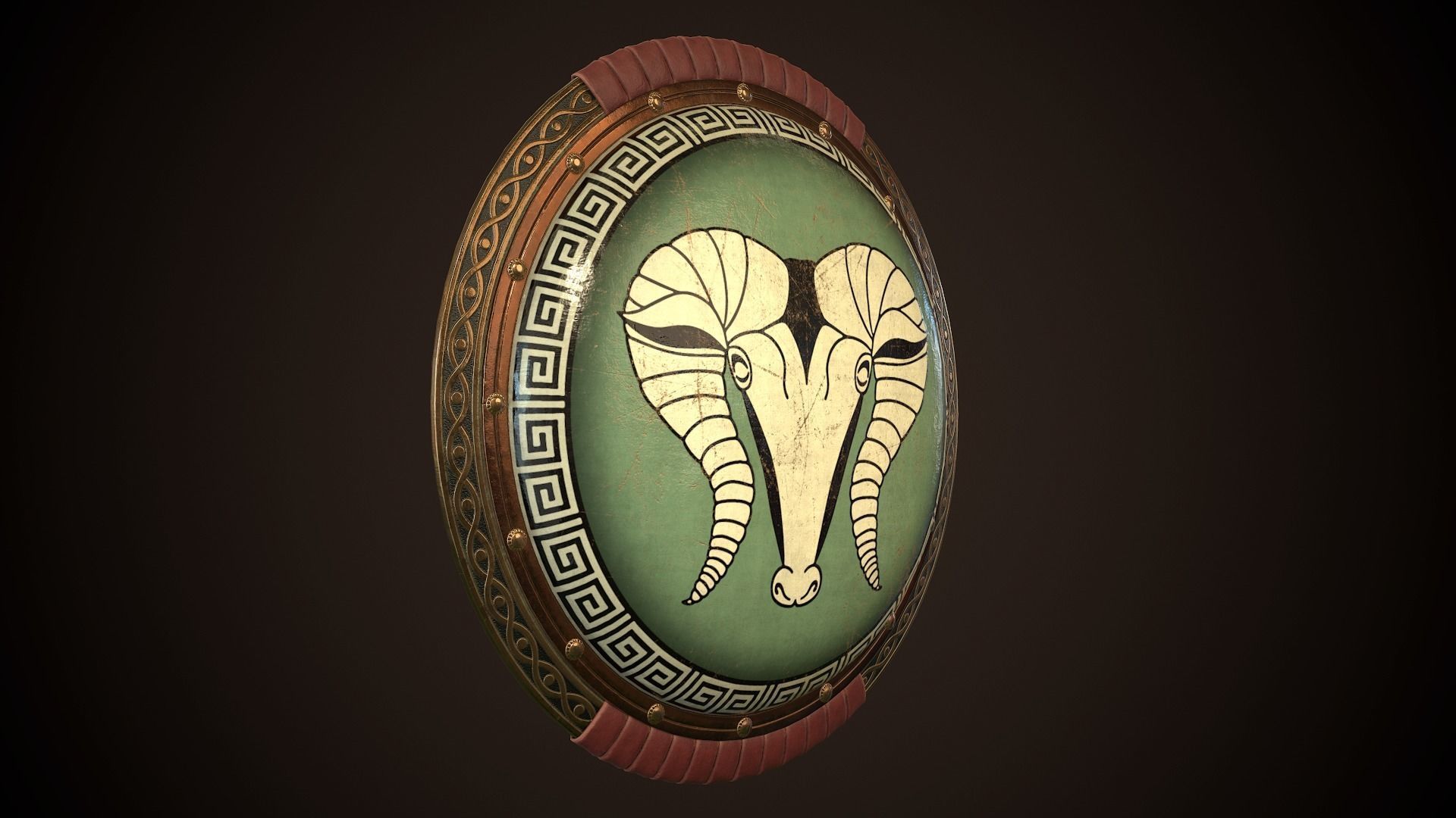 Hoplite Shield Krios Low-poly 3D model_22