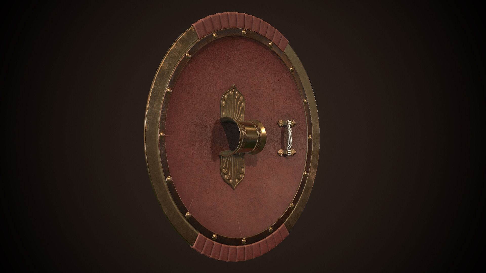 Hoplite Shield Krios Low-poly 3D model_10