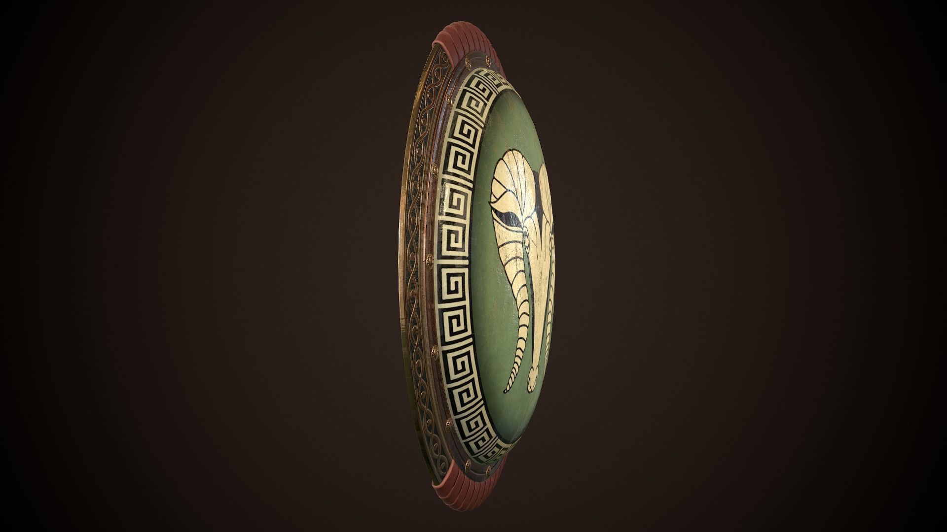 Hoplite Shield Krios Low-poly 3D model_20