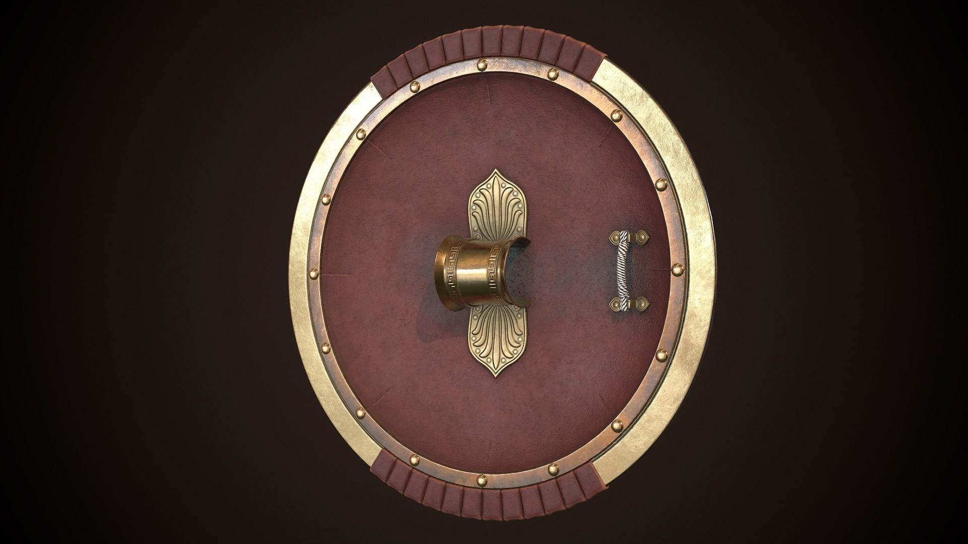 Hoplite Shield Krios Low-poly 3D model_15