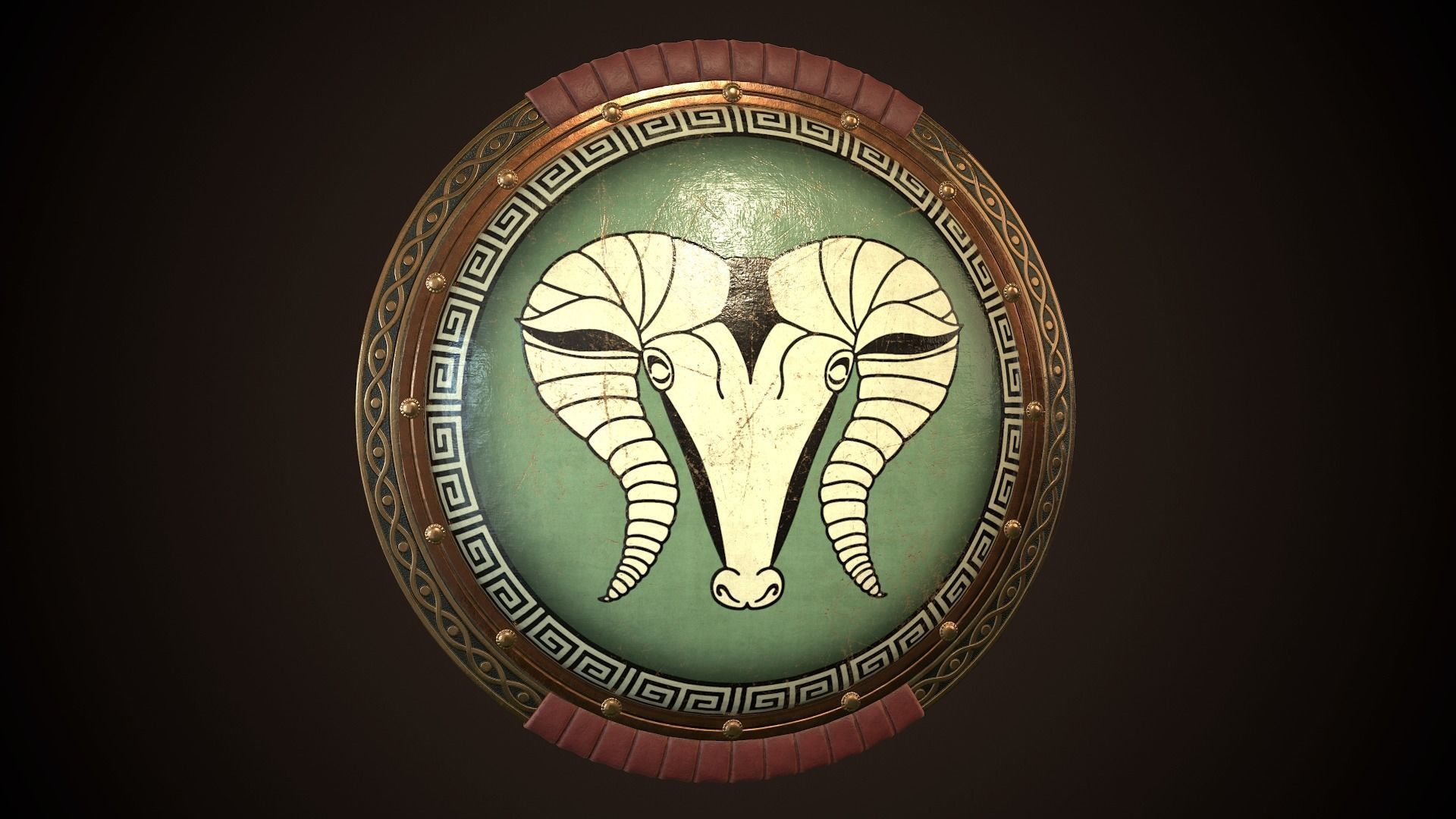 Hoplite Shield Krios Low-poly 3D model_24