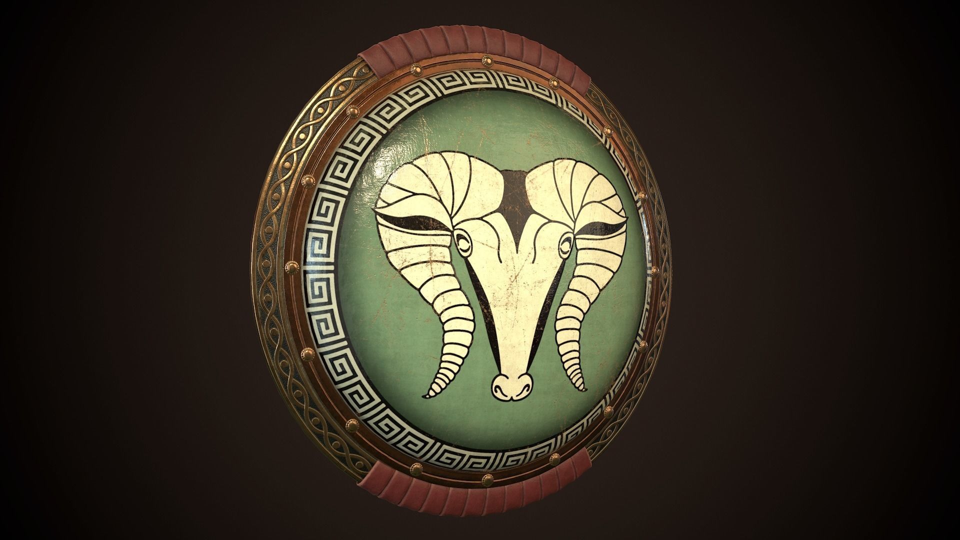 Hoplite Shield Krios Low-poly 3D model_23