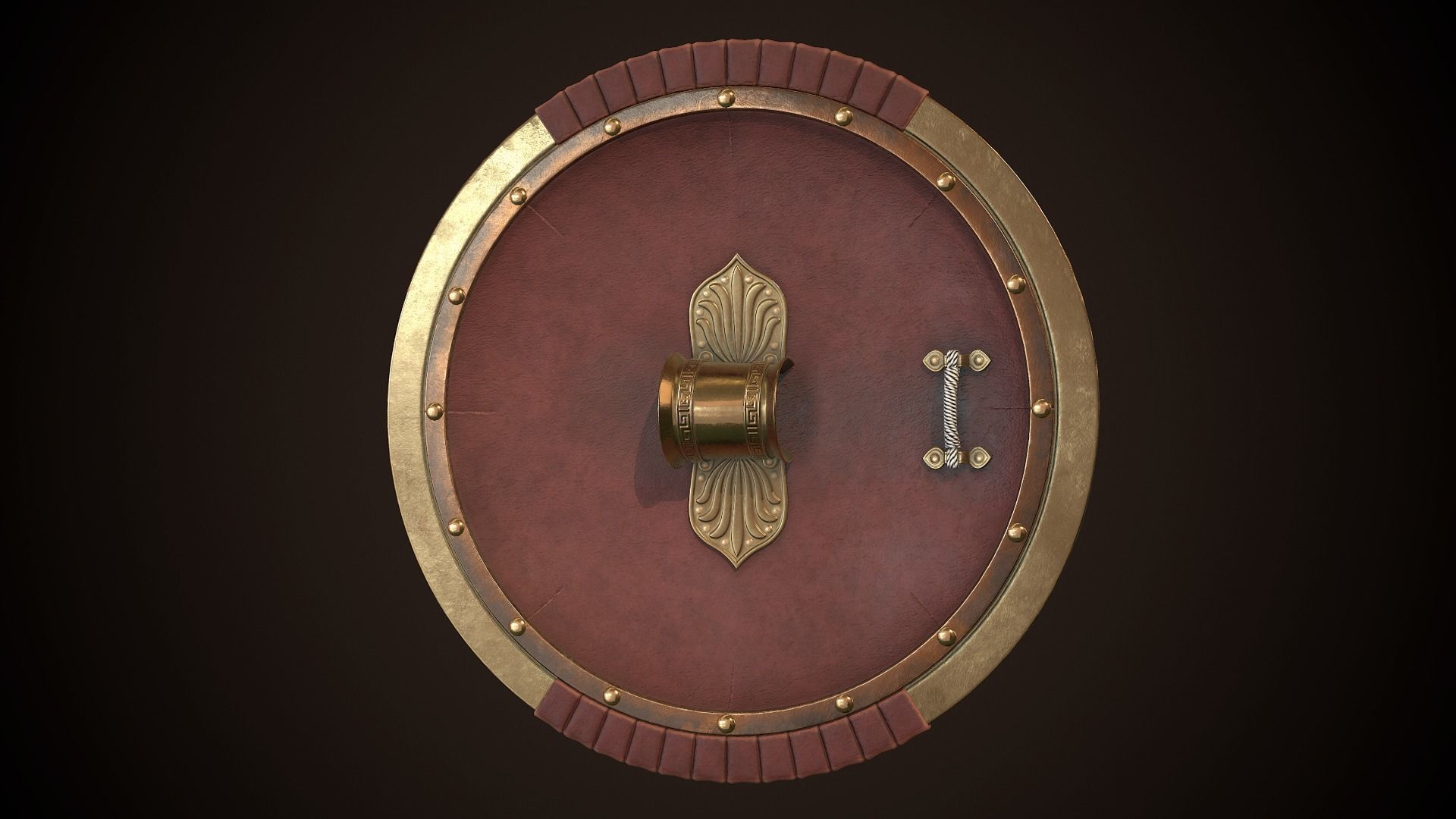 Hoplite Shield Krios Low-poly 3D model_14