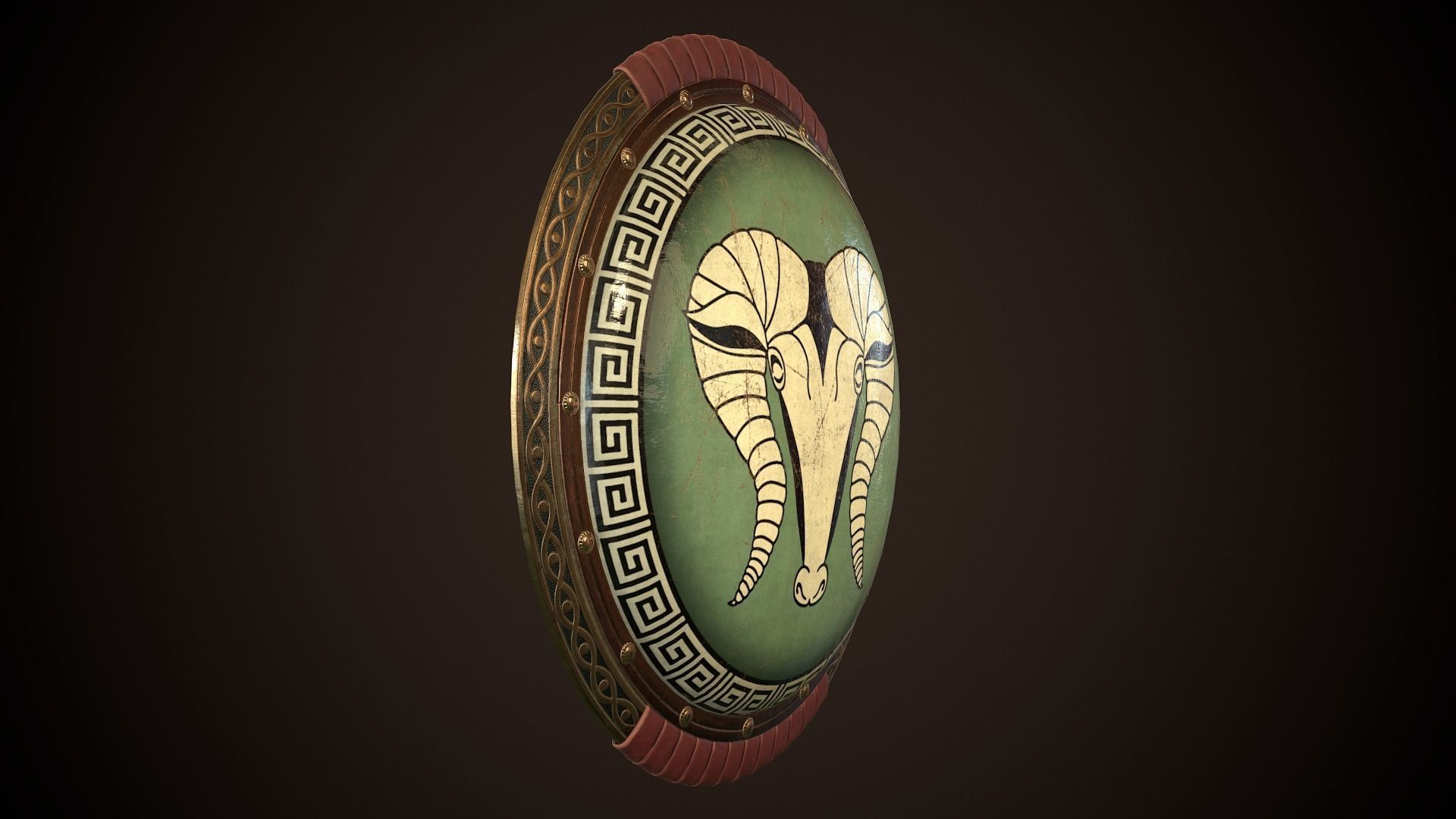 Hoplite Shield Krios Low-poly 3D model_21