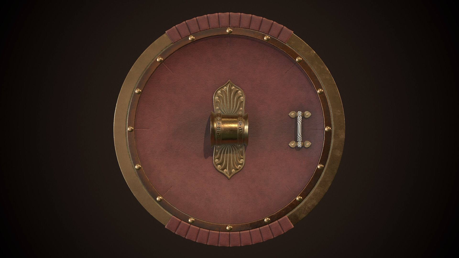 Hoplite Shield Krios Low-poly 3D model_13