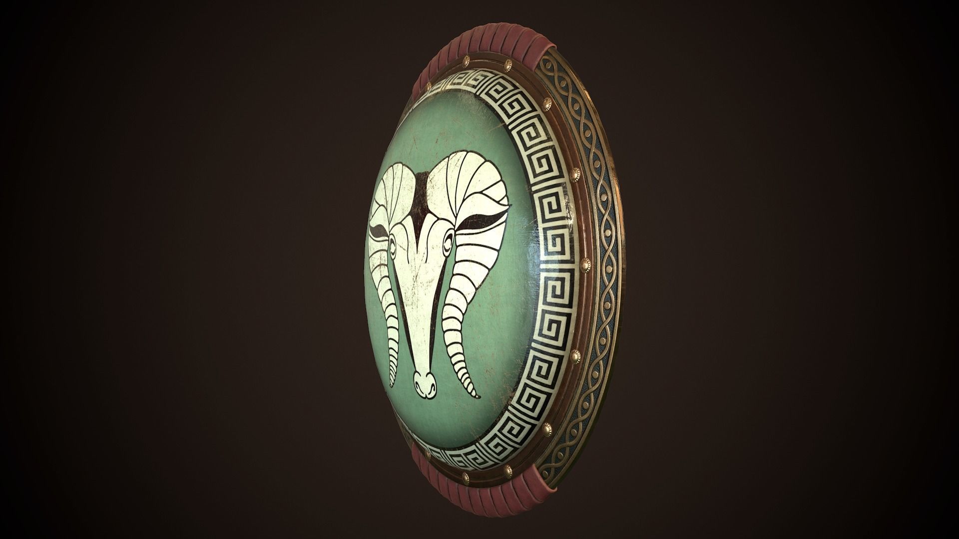 Hoplite Shield Krios Low-poly 3D model_5