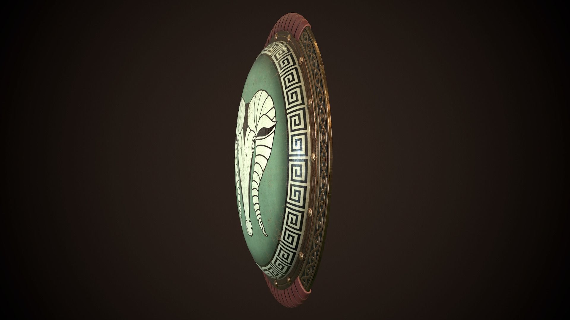 Hoplite Shield Krios Low-poly 3D model_6