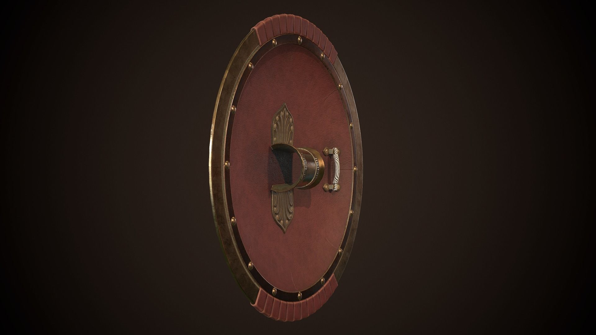 Hoplite Shield Krios Low-poly 3D model_9