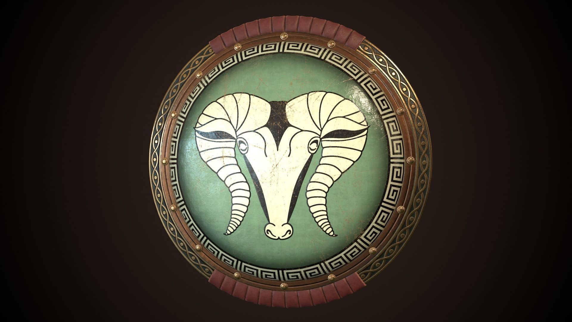 Hoplite Shield Krios Low-poly 3D model_2