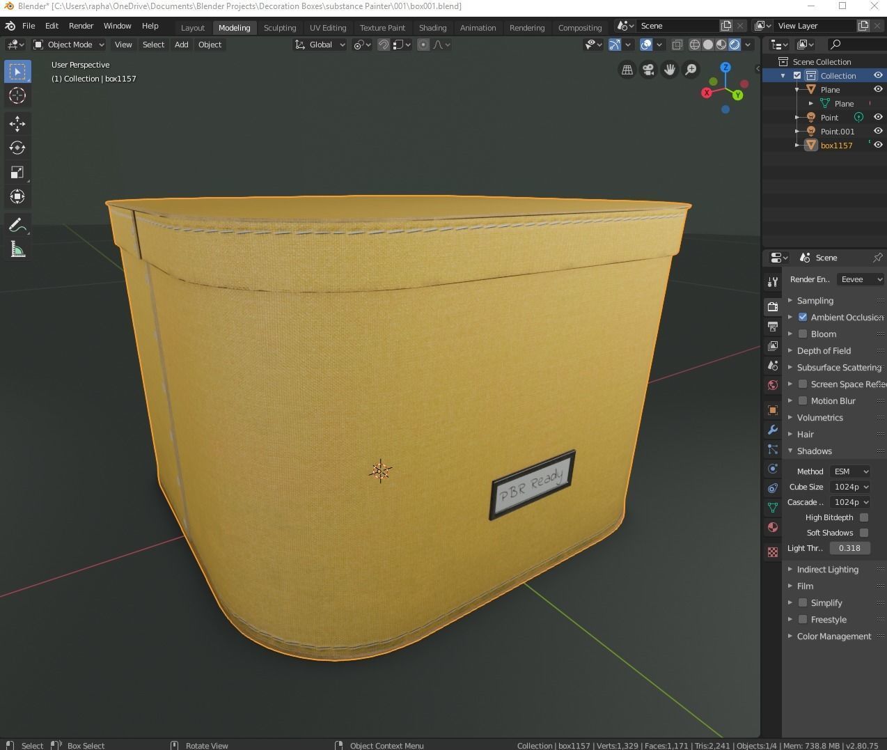 Designer Storage Box - used item Low-poly 3D model_7