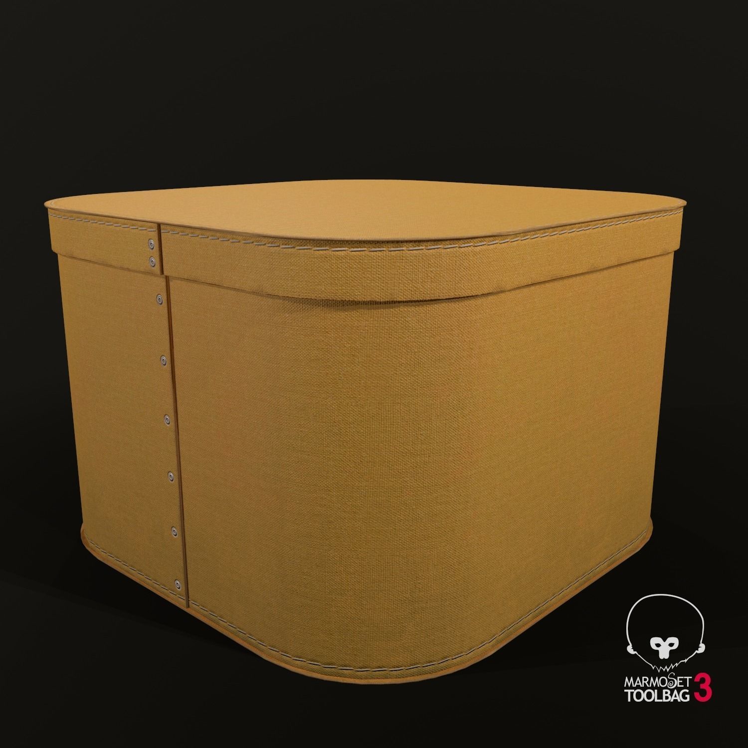Designer Storage Box - used item Low-poly 3D model_3