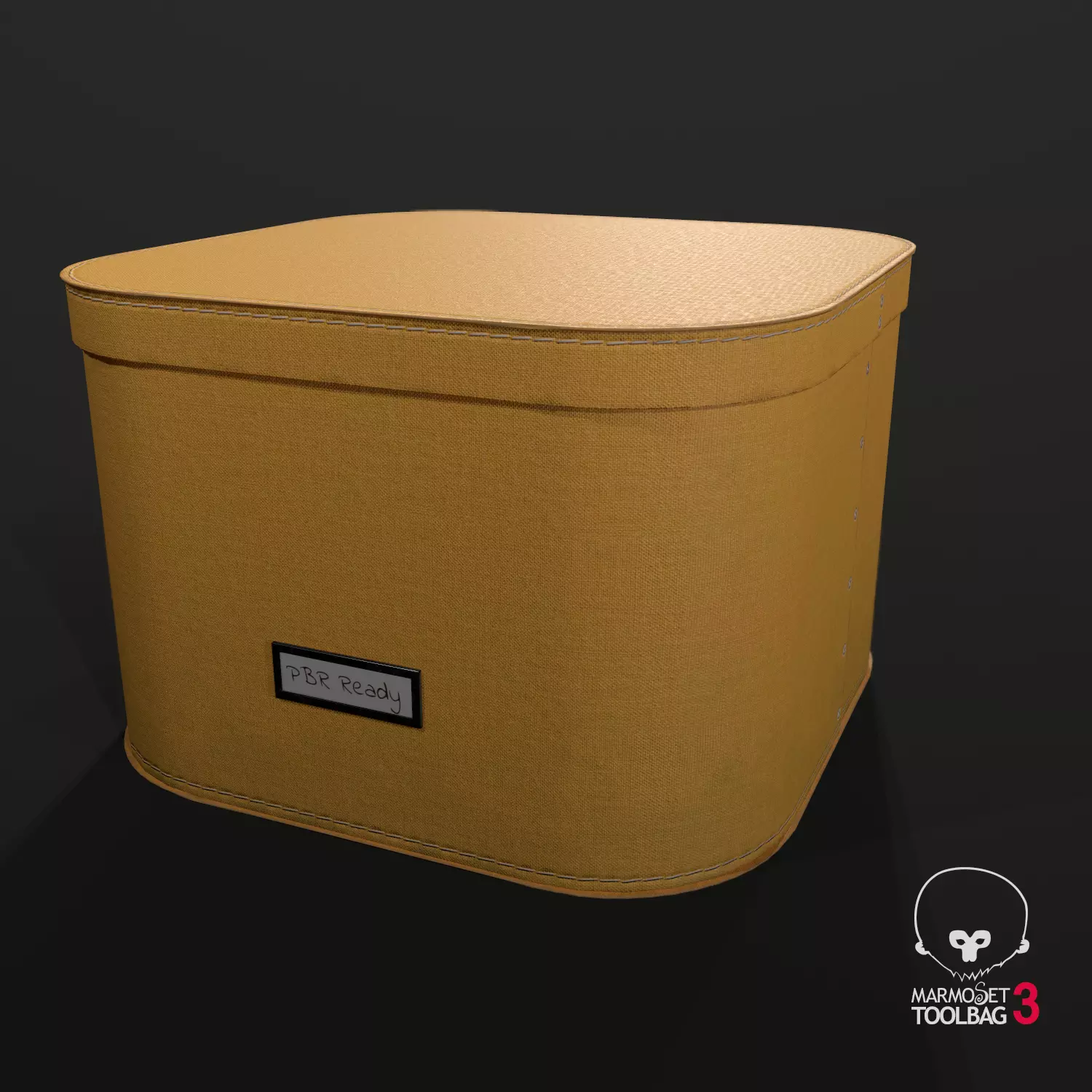 Designer Storage Box - used item Low-poly 3D model_0