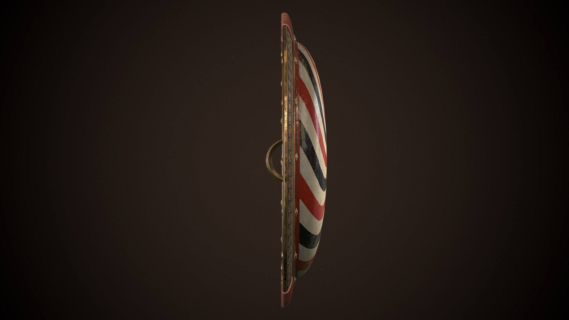 Hoplite Shield Makedonian Sun Low-poly 3D model_19