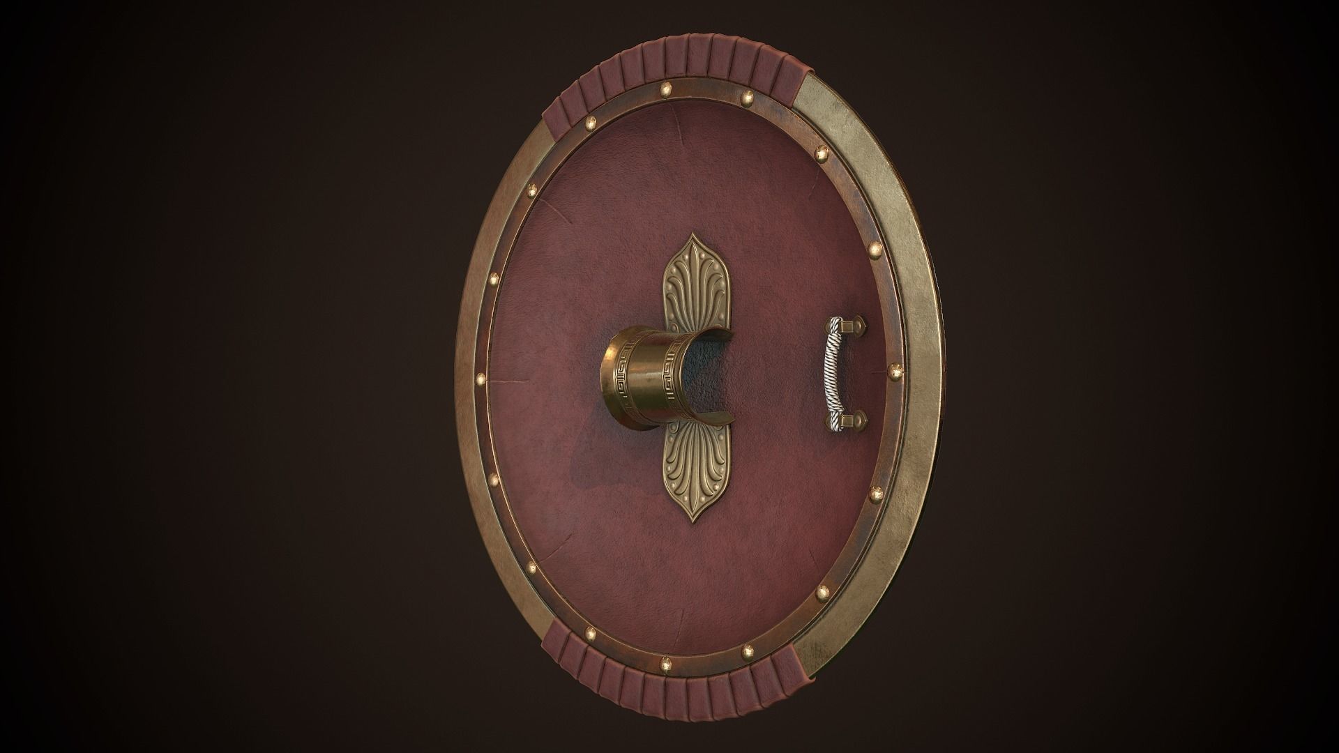 Hoplite Shield Octopus Low-poly 3D model_16