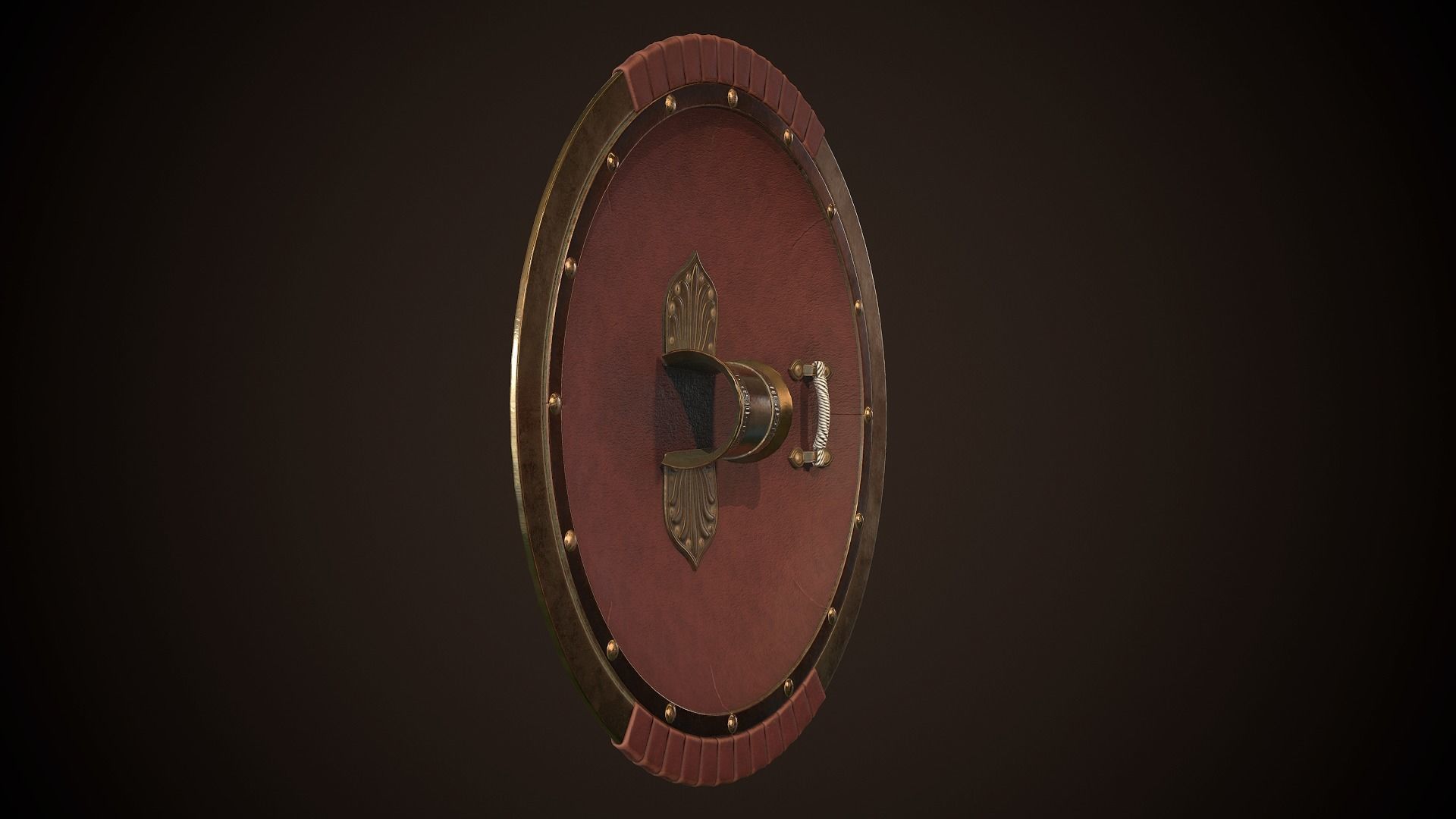 Hoplite Shield Octopus Low-poly 3D model_9