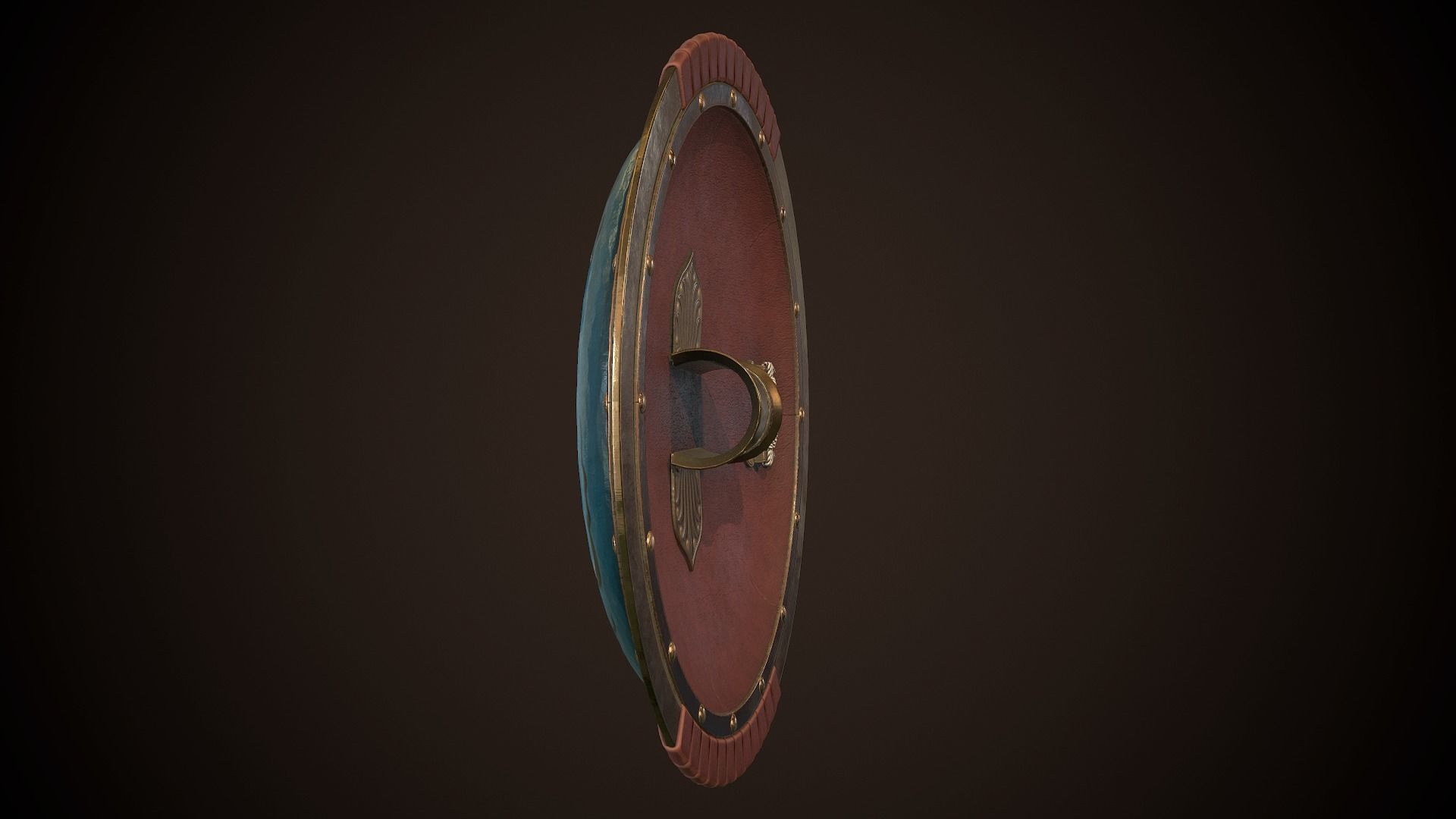 Hoplite Shield Octopus Low-poly 3D model_8