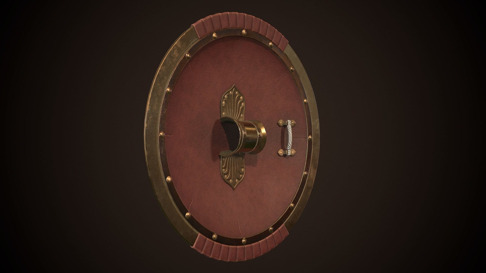 Hoplite Shield Octopus Low-poly 3D model_10