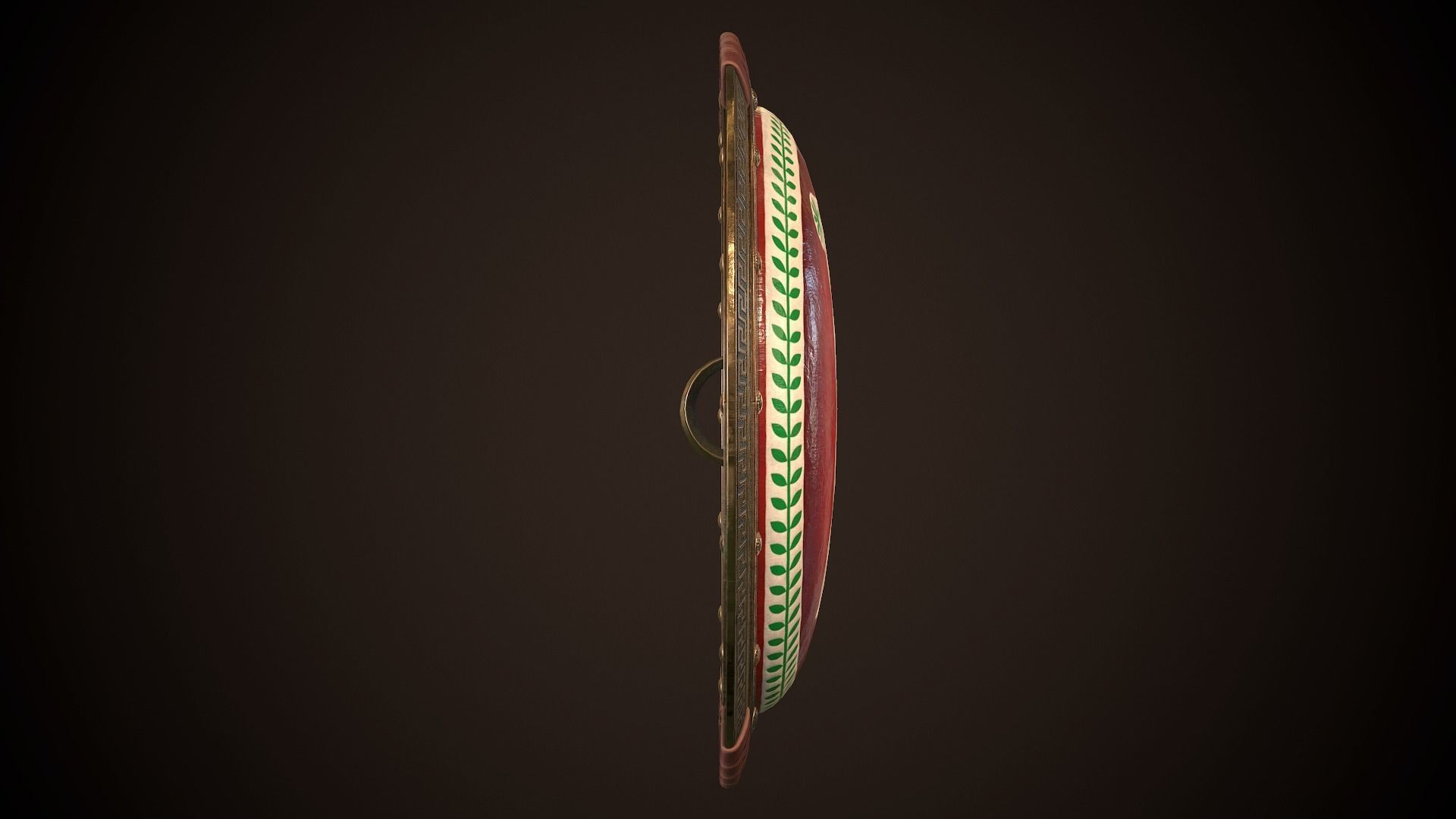 Hoplite Shield Pillar Low-poly 3D model_19