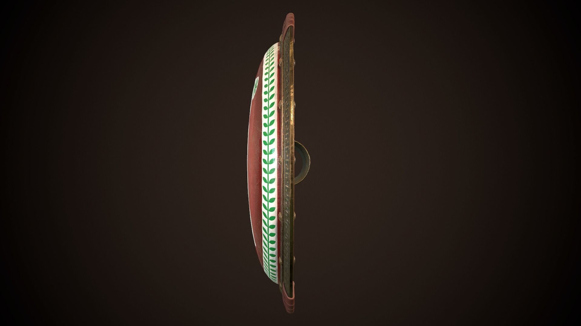 Hoplite Shield Pillar Low-poly 3D model_7