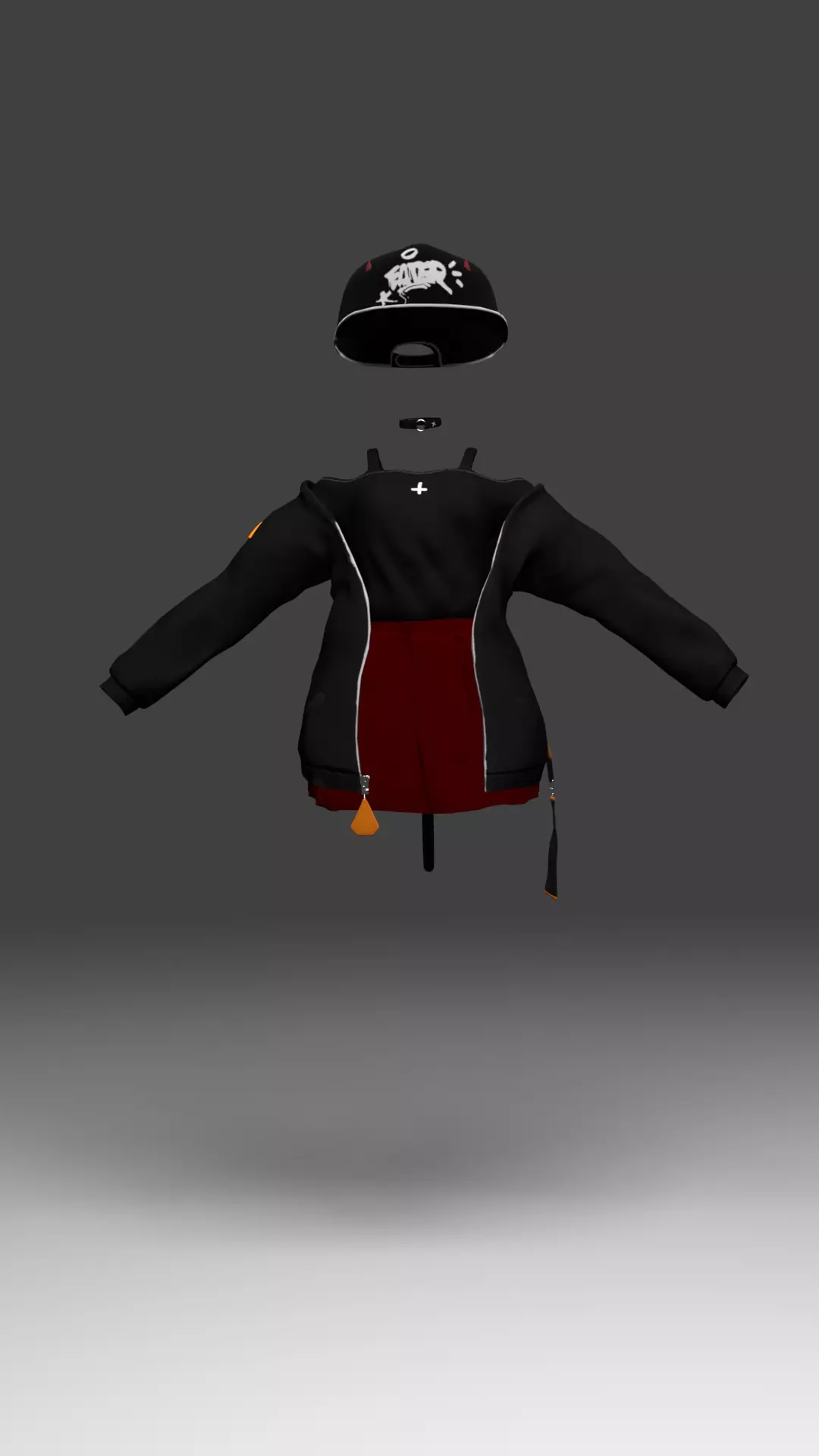 Devil set jacket Low-poly 3D model_0