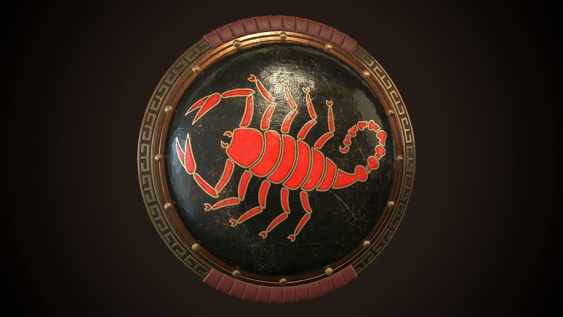 Hoplite Shield Scorpion  Low-poly 3D model_24