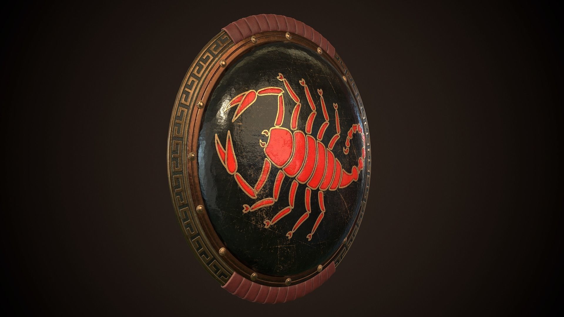 Hoplite Shield Scorpion  Low-poly 3D model_22