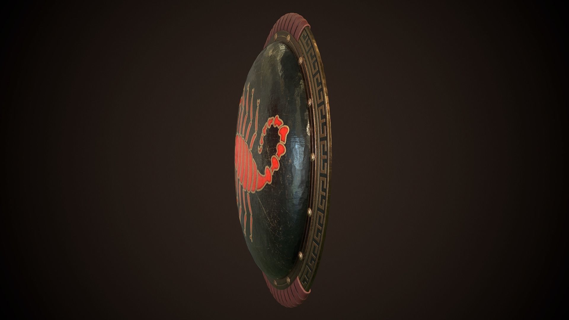 Hoplite Shield Scorpion  Low-poly 3D model_6