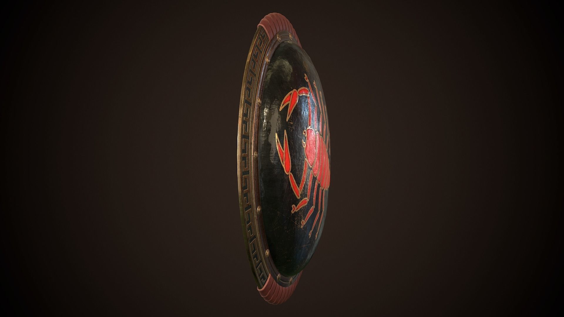 Hoplite Shield Scorpion  Low-poly 3D model_20