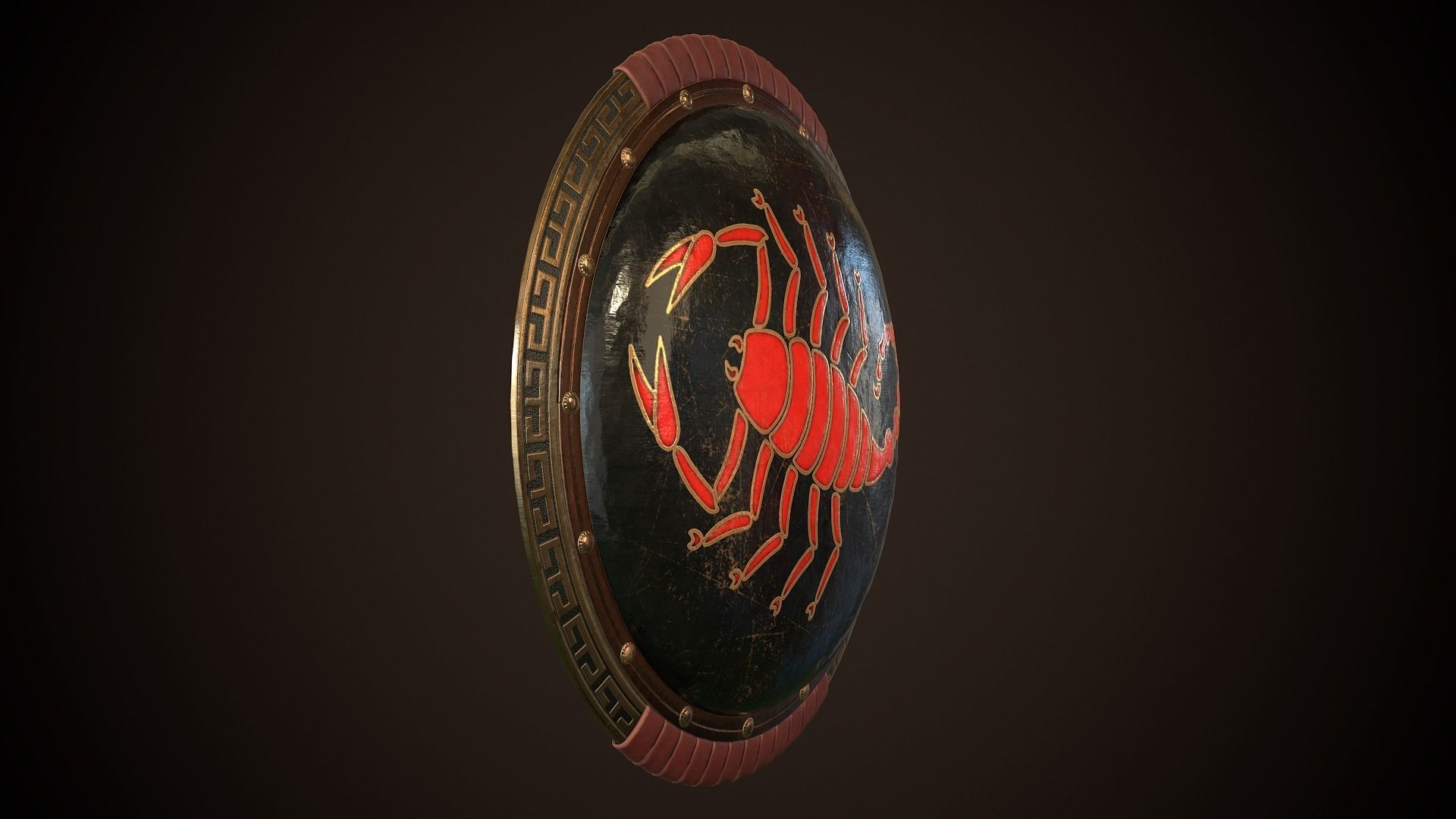 Hoplite Shield Scorpion  Low-poly 3D model_21