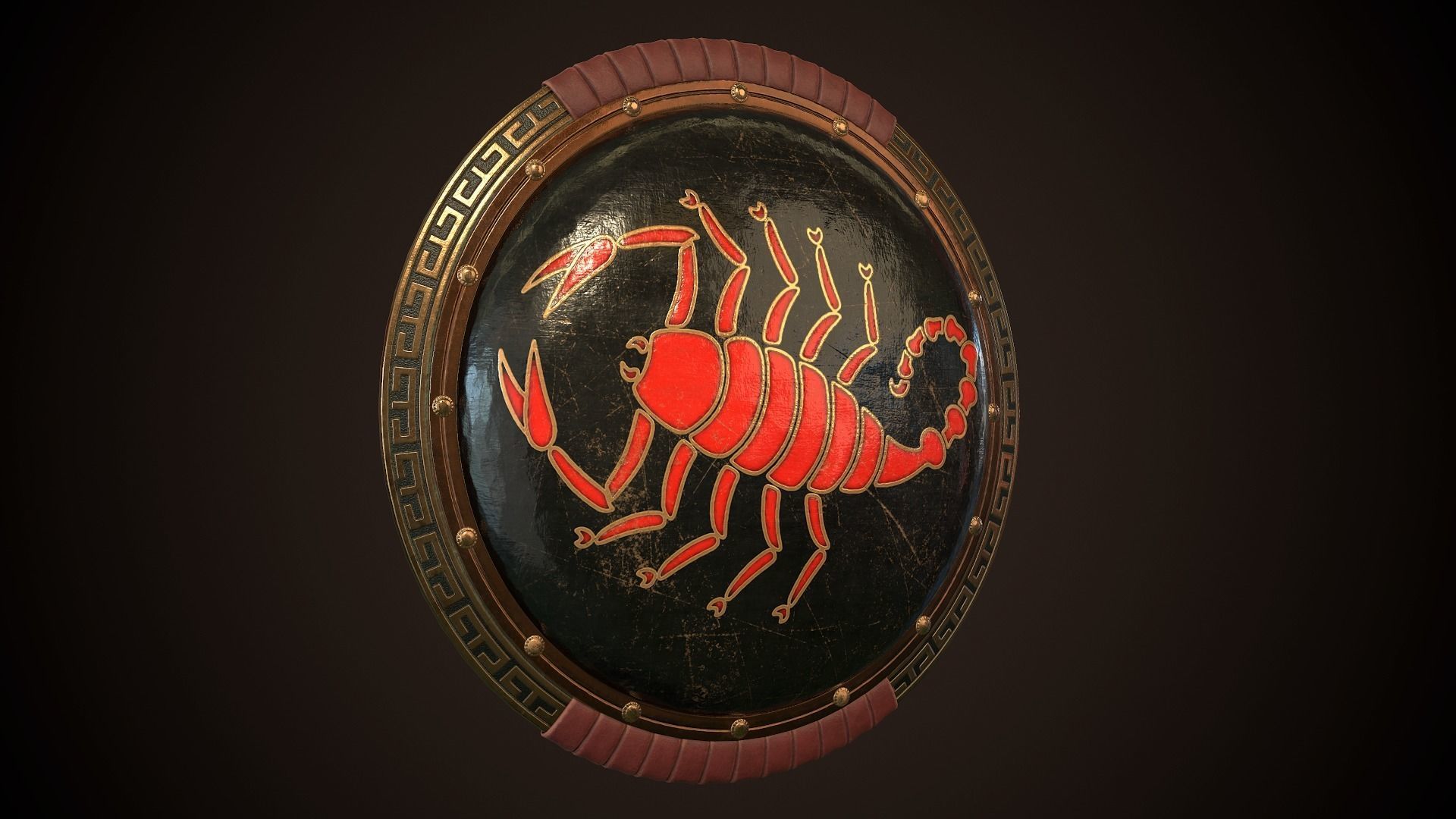 Hoplite Shield Scorpion  Low-poly 3D model_23