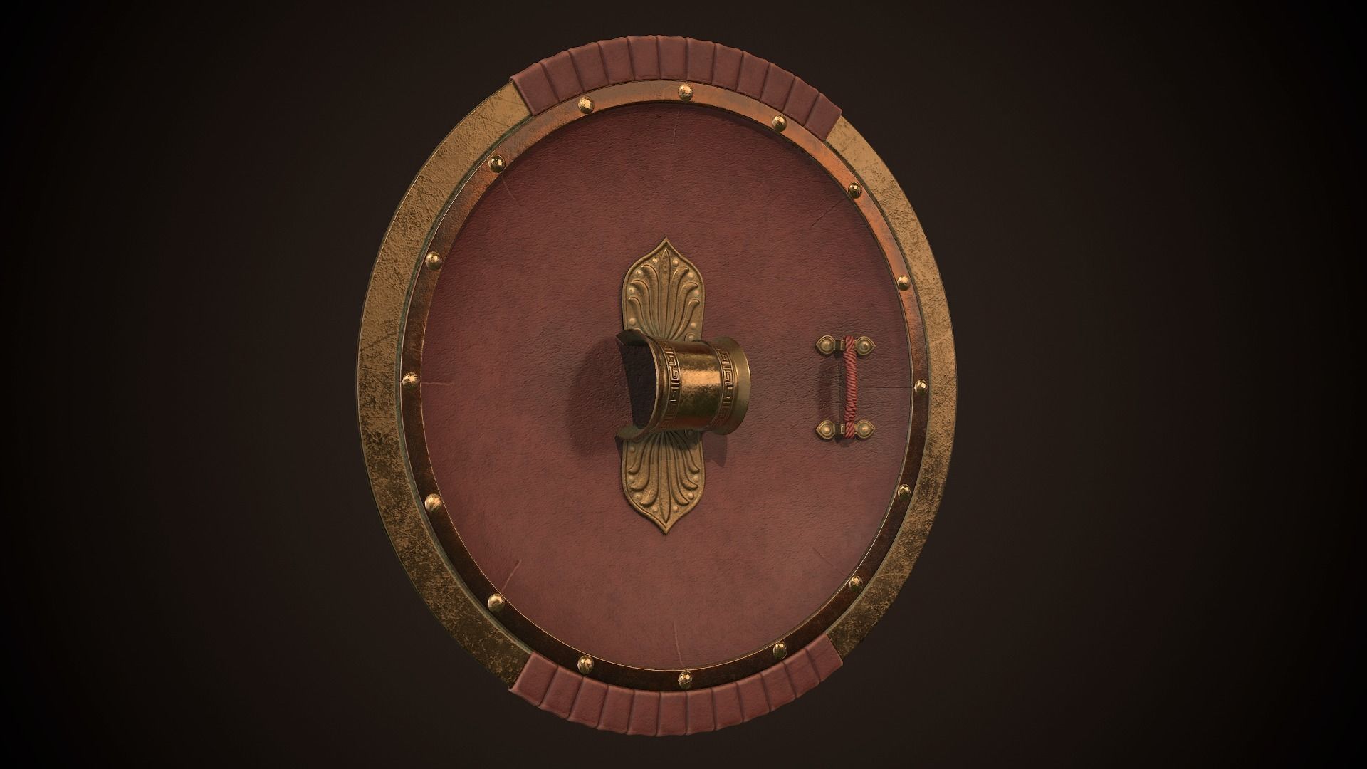 Hoplite Shield Sparta Low-poly 3D model_11