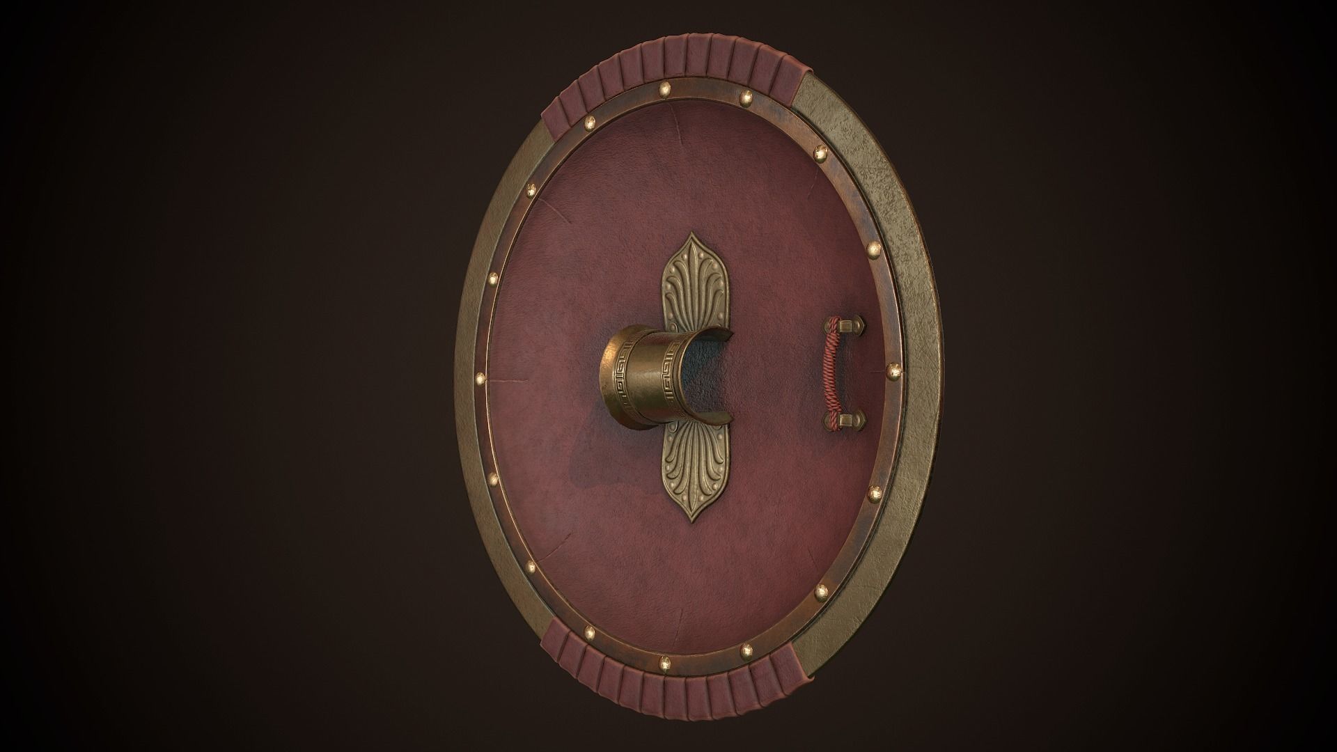 Hoplite Shield Sparta Low-poly 3D model_16