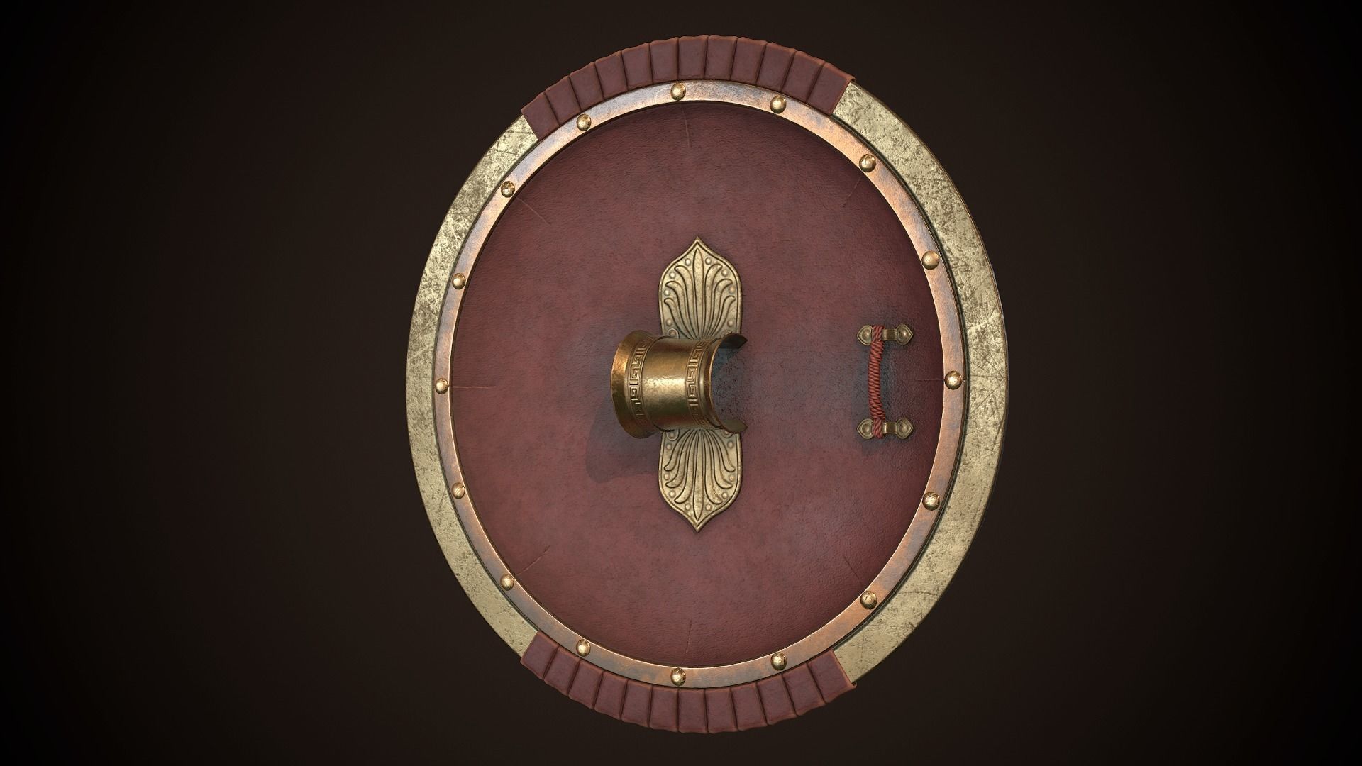 Hoplite Shield Sparta Low-poly 3D model_15