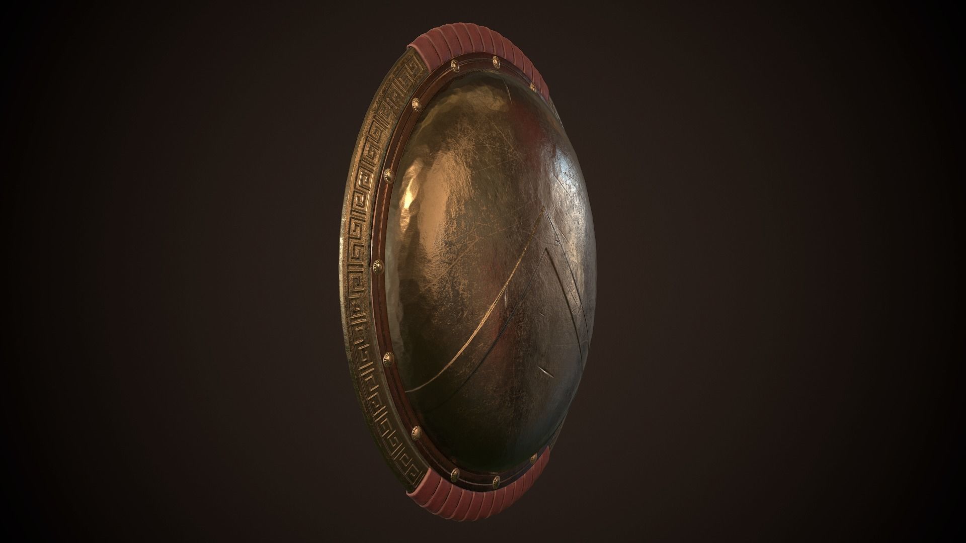 Hoplite Shield Sparta Low-poly 3D model_21