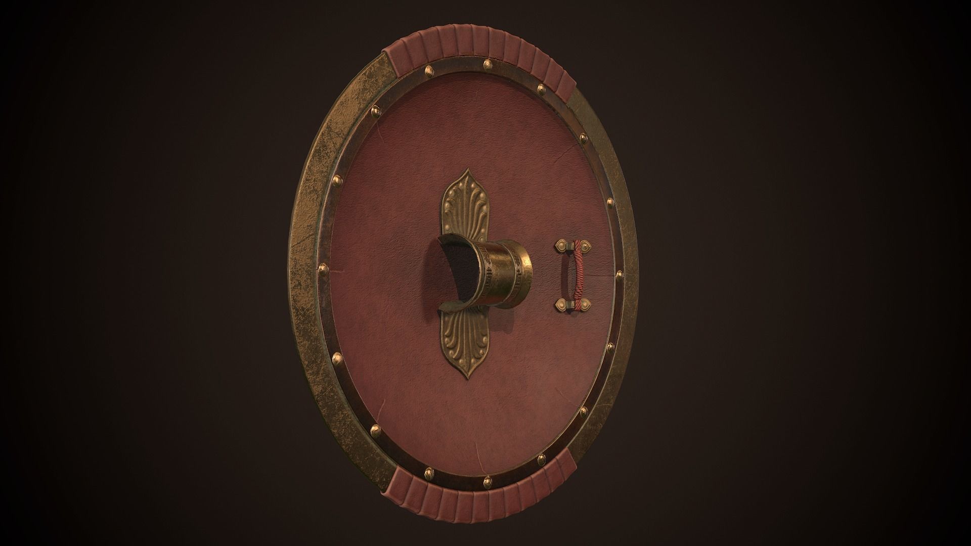 Hoplite Shield Sparta Low-poly 3D model_10