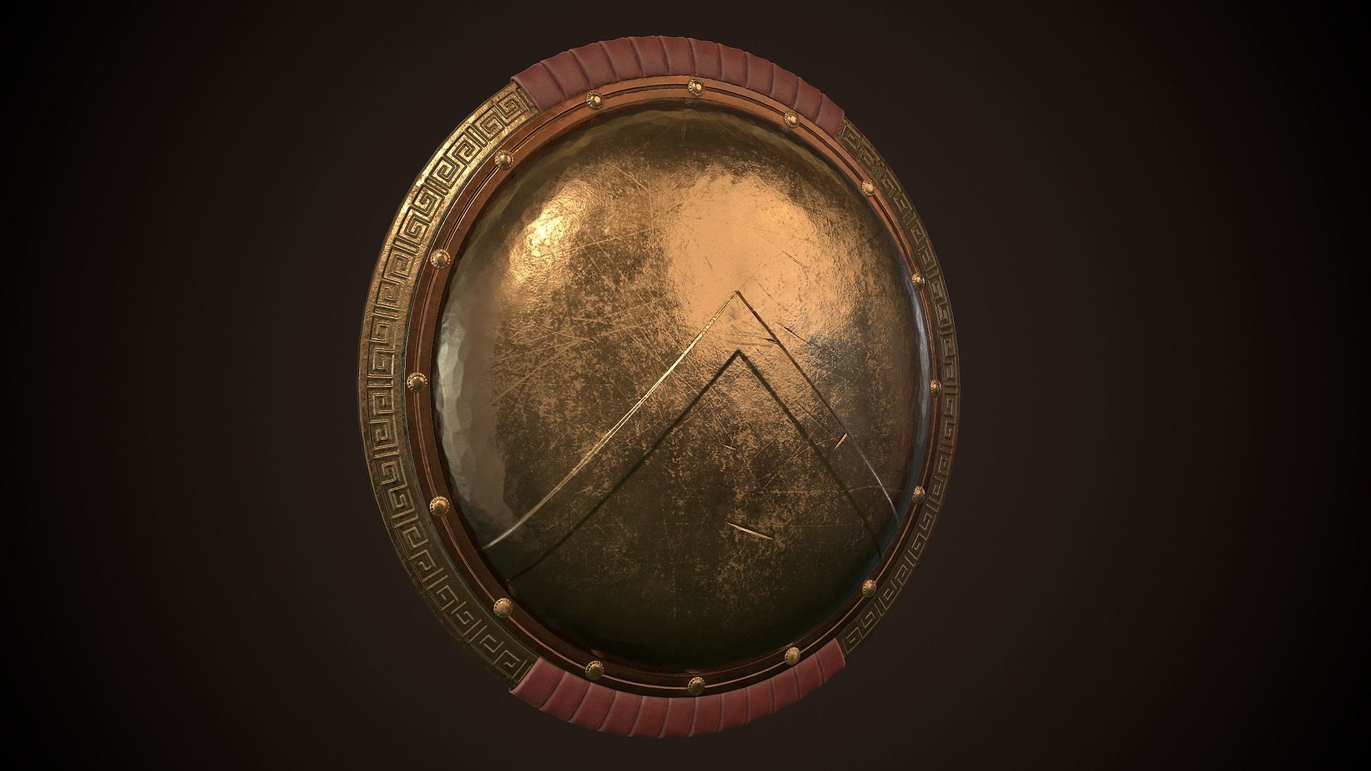 Hoplite Shield Sparta Low-poly 3D model_23