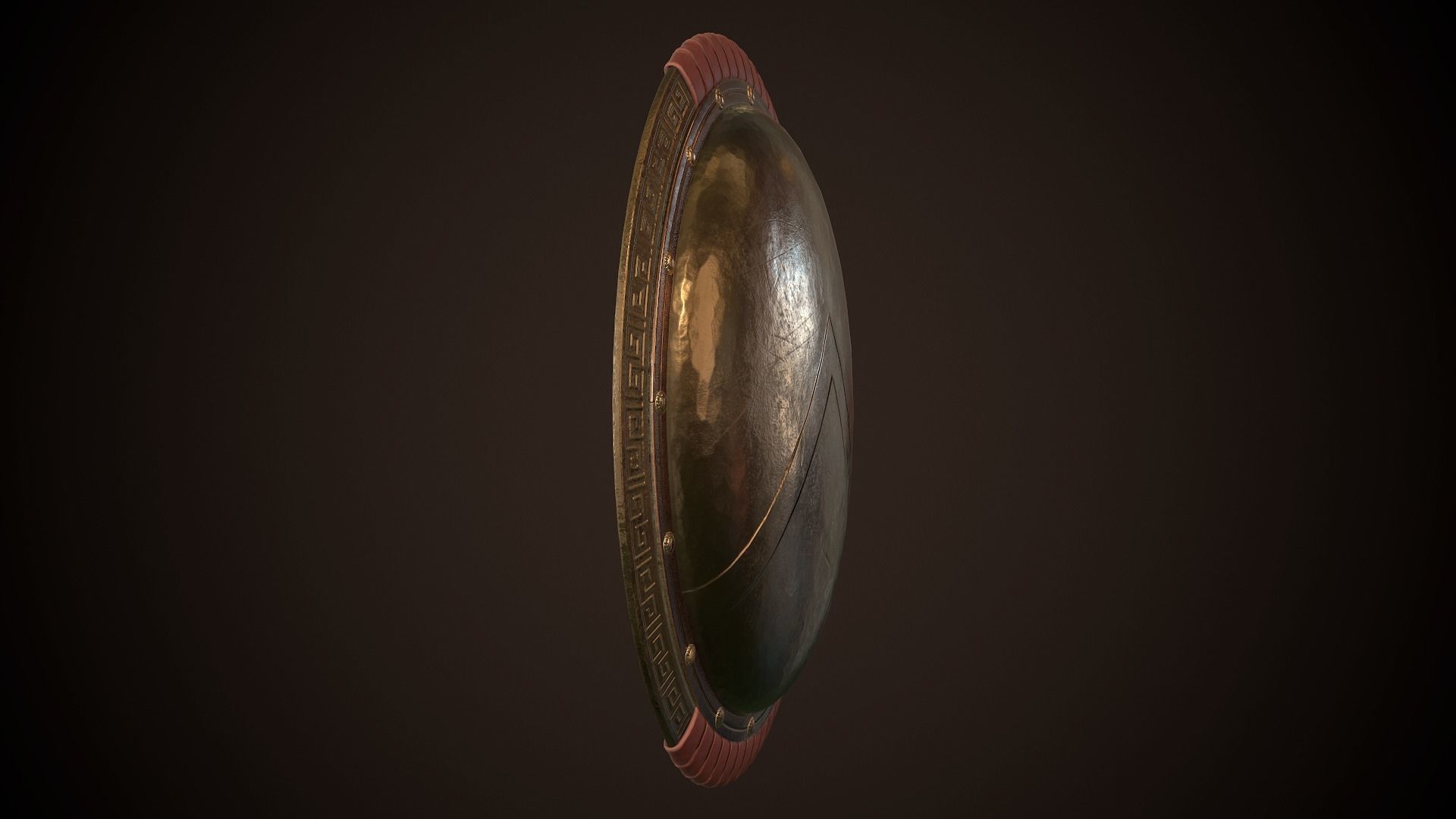 Hoplite Shield Sparta Low-poly 3D model_20