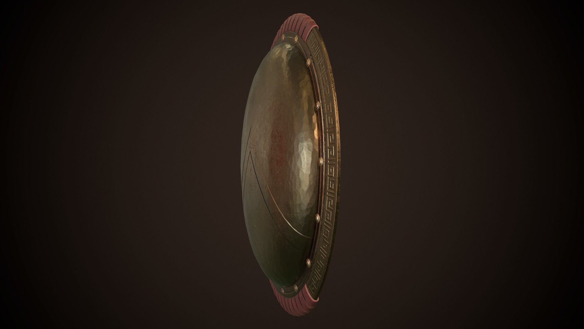 Hoplite Shield Sparta Low-poly 3D model_6