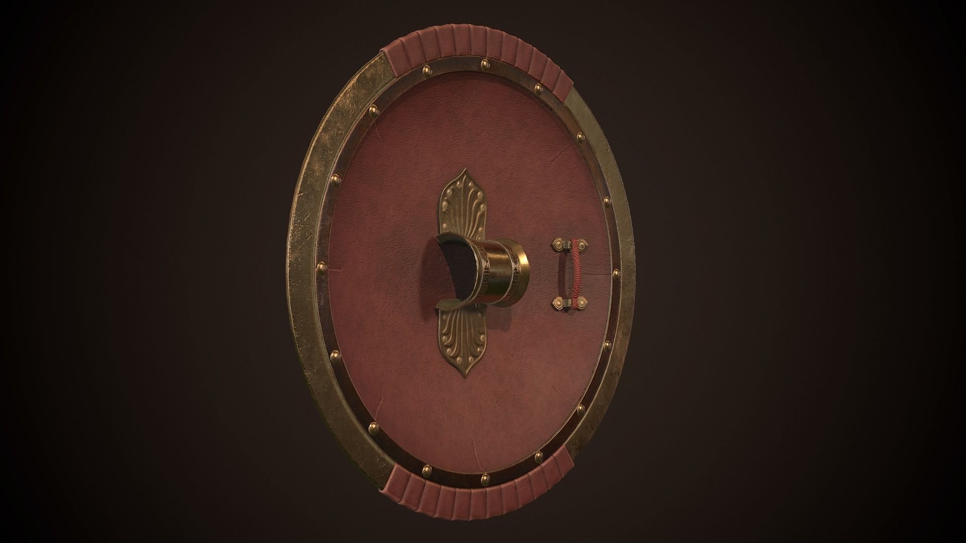 Hoplite Shield Sparta 3 Low-poly 3D model_10