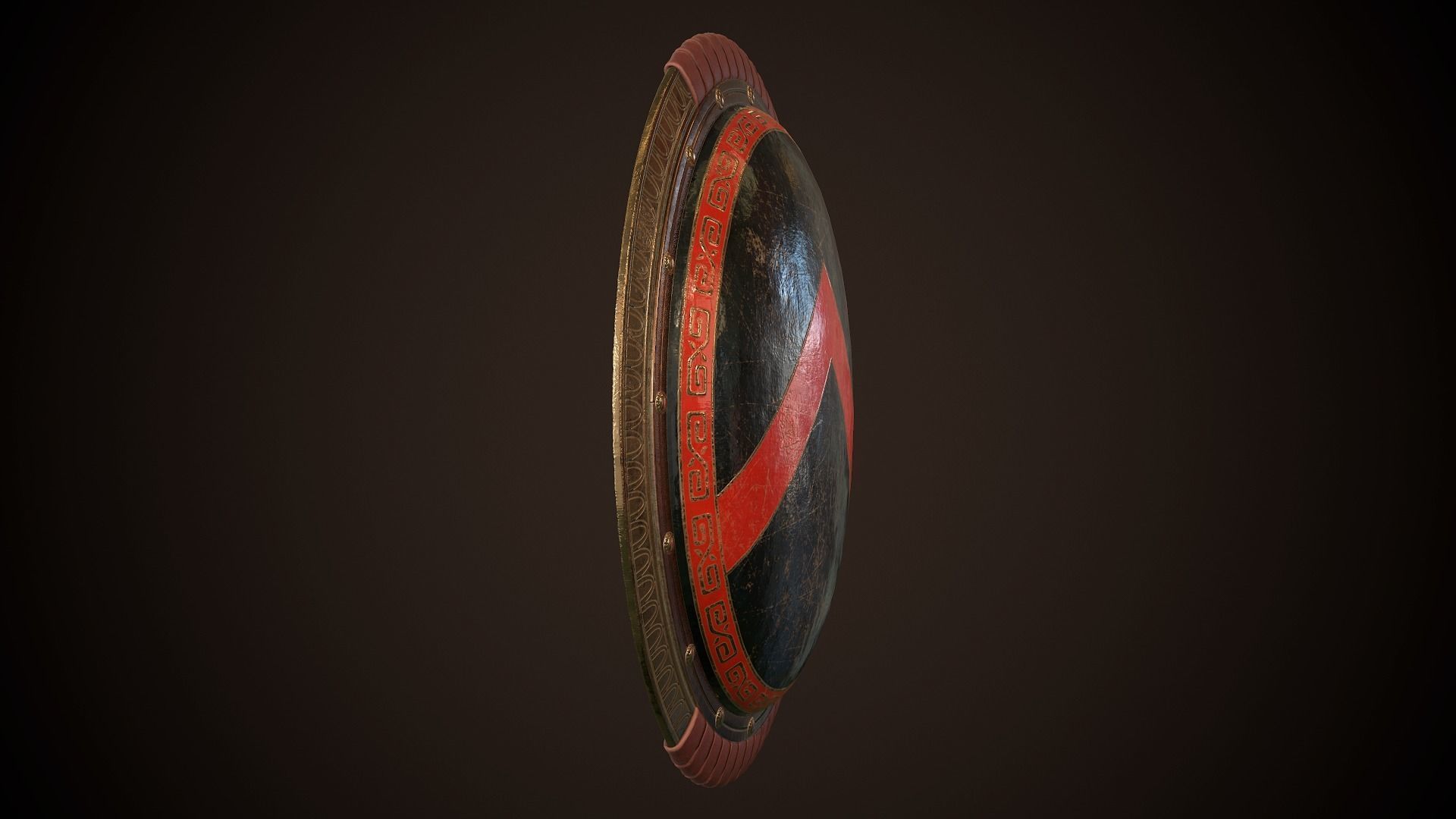 Hoplite Shield Sparta 3 Low-poly 3D model_20