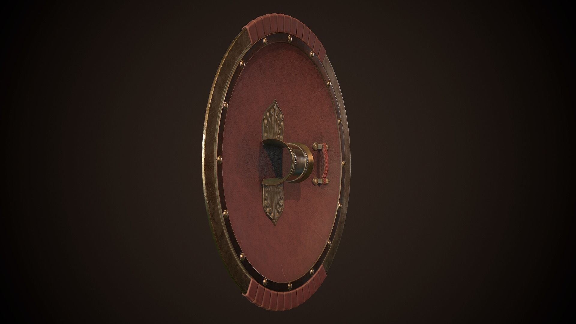 Hoplite Shield Sparta 3 Low-poly 3D model_9