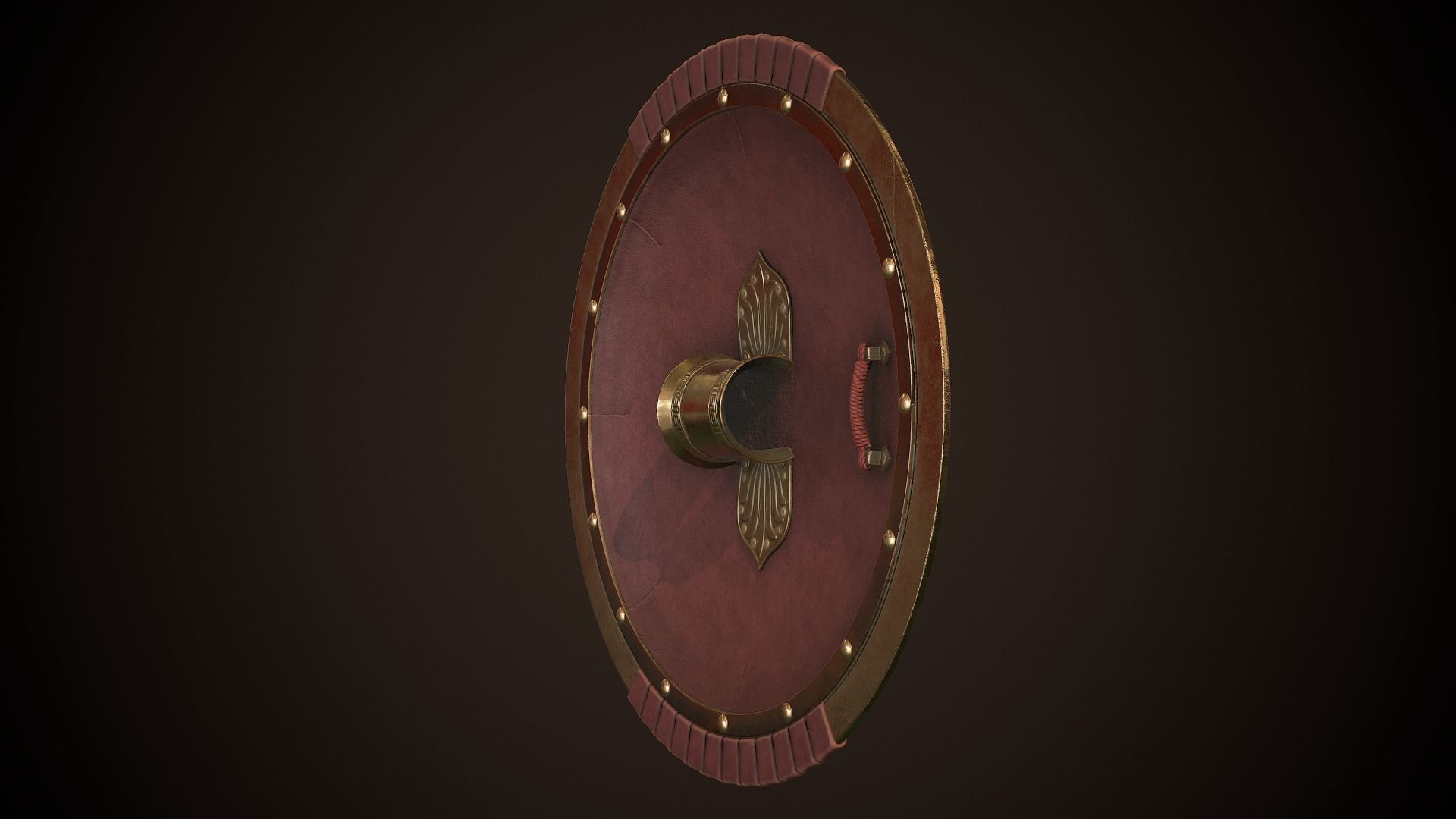 Hoplite Shield Sparta 3 Low-poly 3D model_17