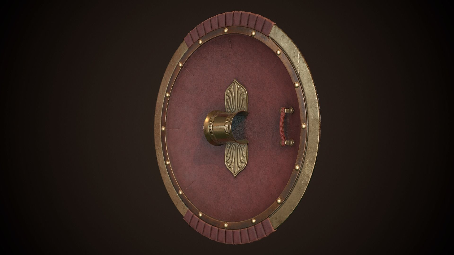 Hoplite Shield Sparta 3 Low-poly 3D model_16