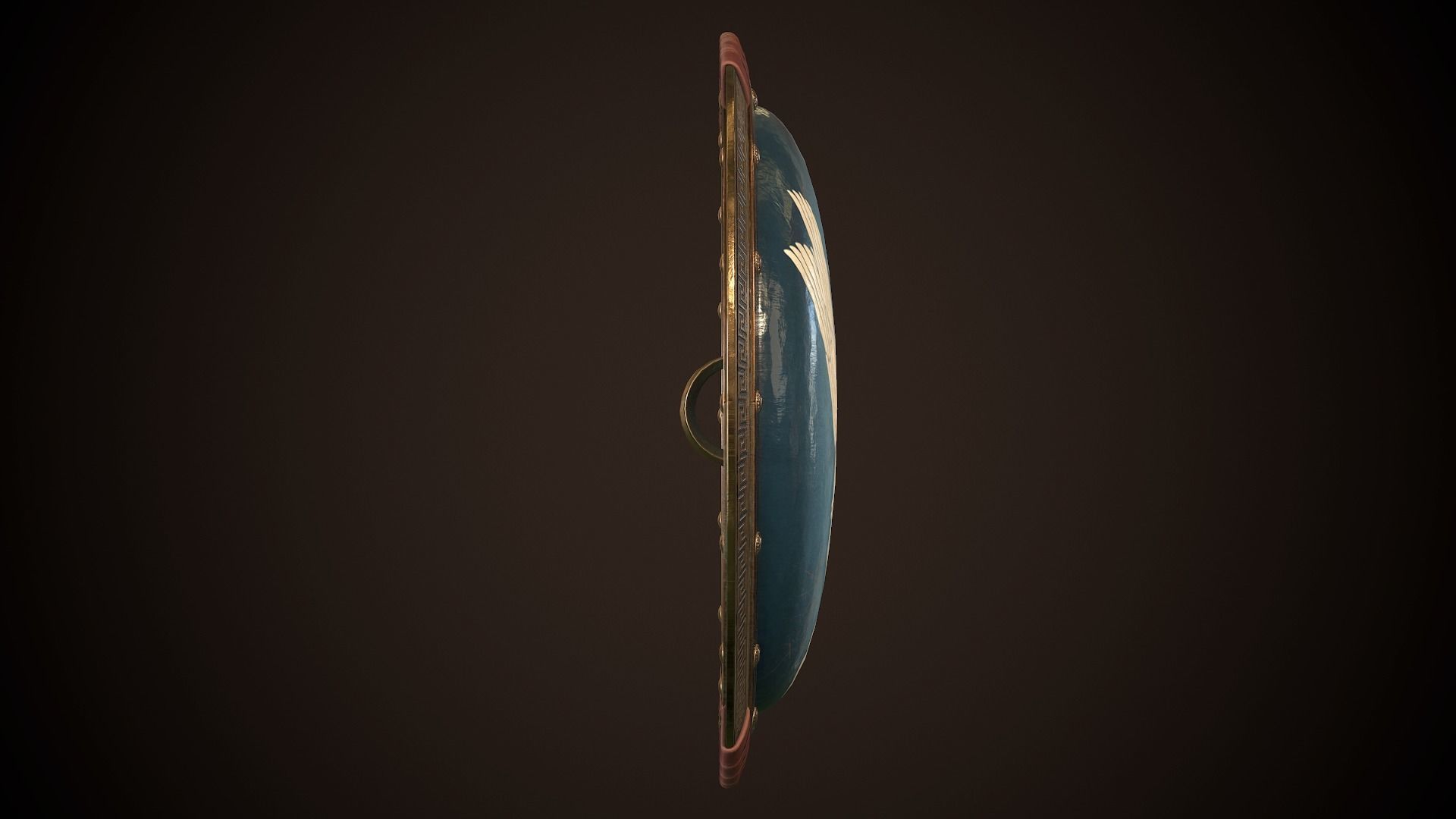 Hoplite Shield Sphinxes Low-poly 3D model_19