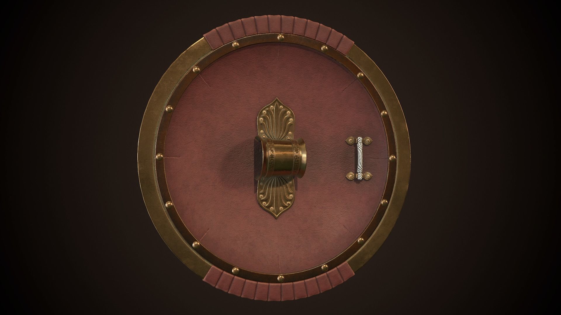 Hoplite Shield Sphinxes Low-poly 3D model_12
