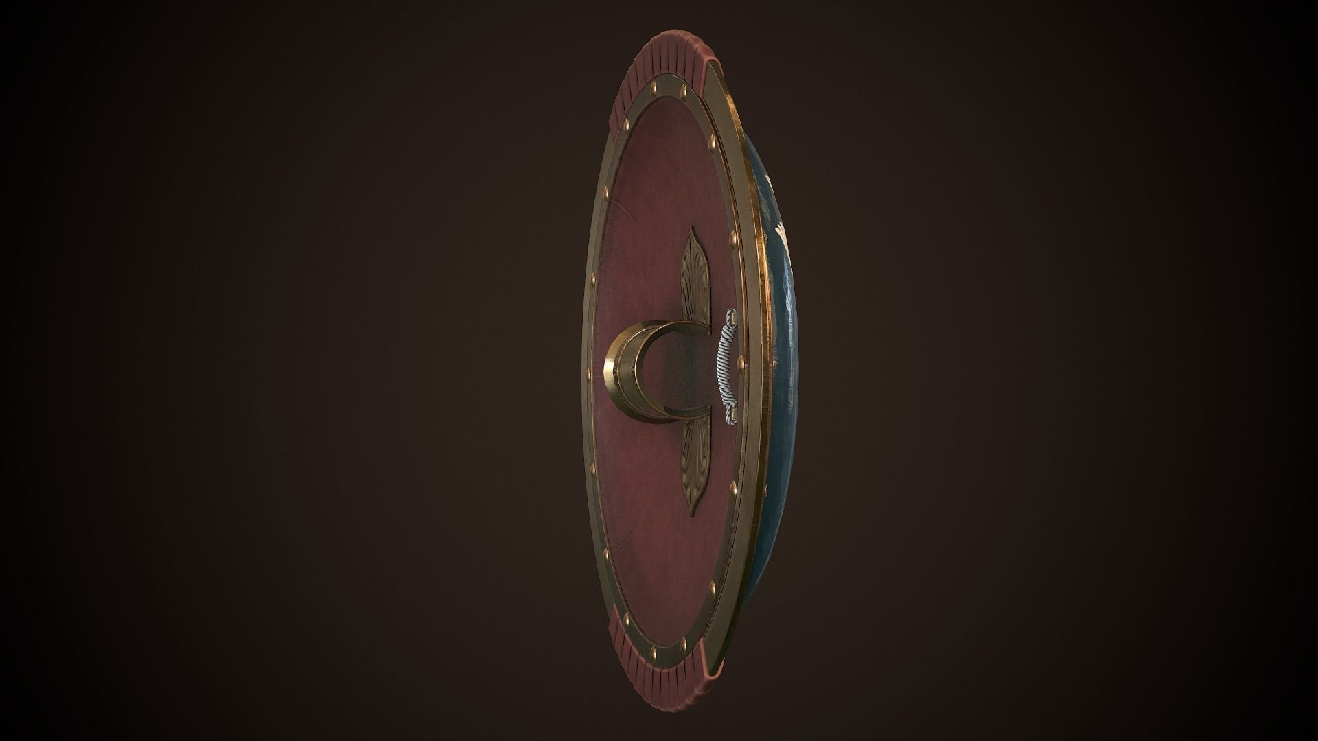 Hoplite Shield Sphinxes Low-poly 3D model_18