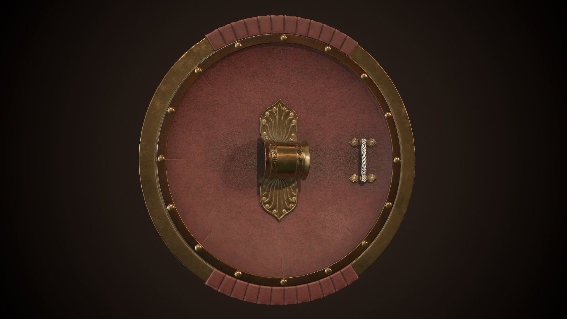 Hoplite Shield Trident Low-poly 3D model_12