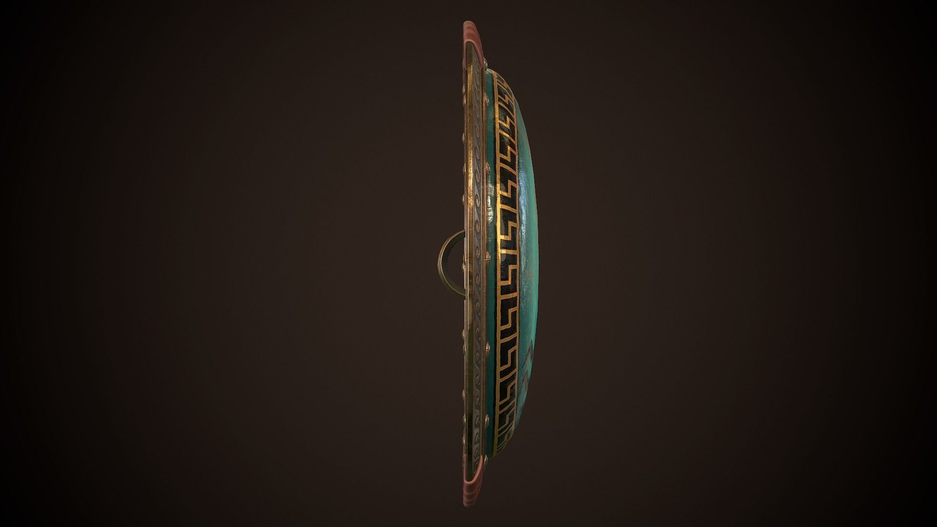 Hoplite Shield Trident Low-poly 3D model_19