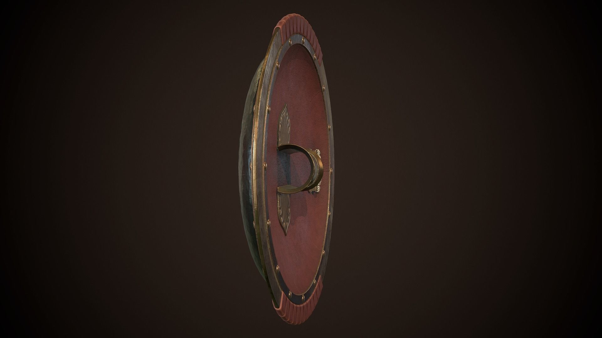 Hoplite Shield Triskelion 2 Low-poly 3D model_8